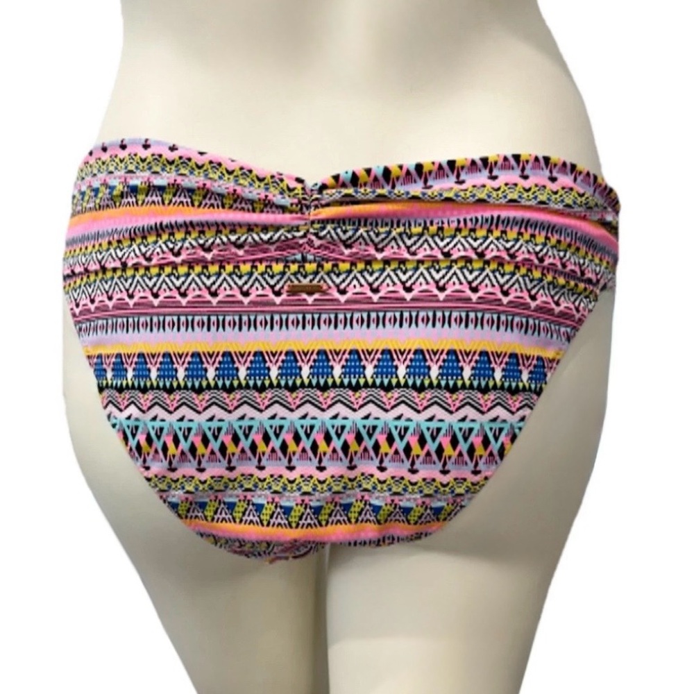 Victoria’s Secret Bikini Bottom The Hottie Cheeky Women’s L Swim Gold Logo Aztec